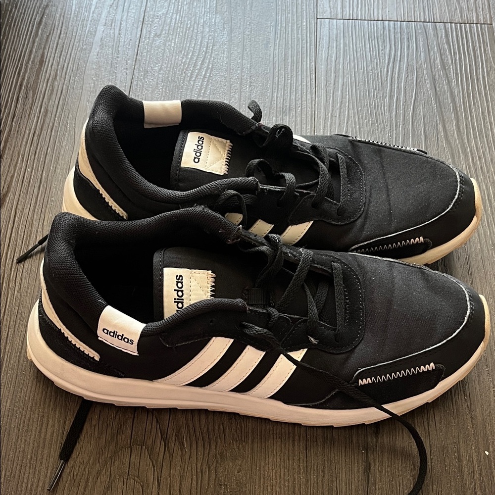 adidas Black and White Low-Top Sneakers